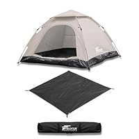 Amazon | FIELDOOR ワンタッチテント 4人用スクエアタイプ 幅200cm